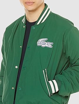 LACOSTE LIVE スタジャン風ジャケット 52美品 LACOSTE スタジャン 耐水 耐風 ハイストレッチ バーシティゴルフ